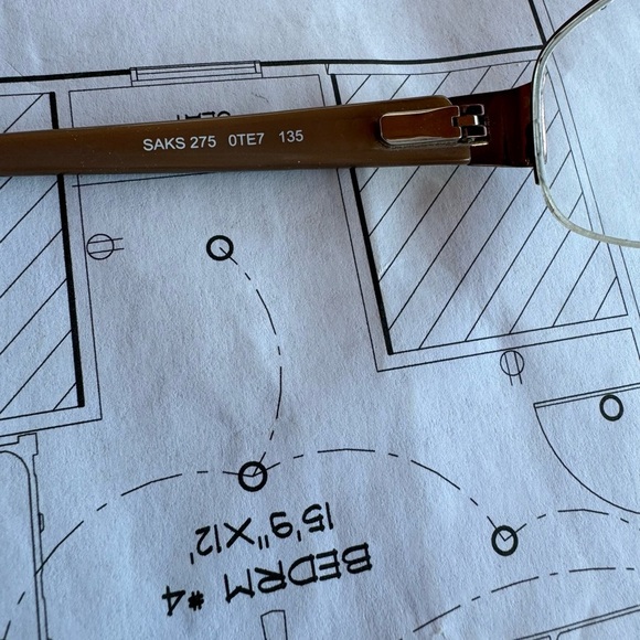 Saks‎ Fifth Avenue Eye Frames 275 OTE7 135 - Picture 8 of 9
